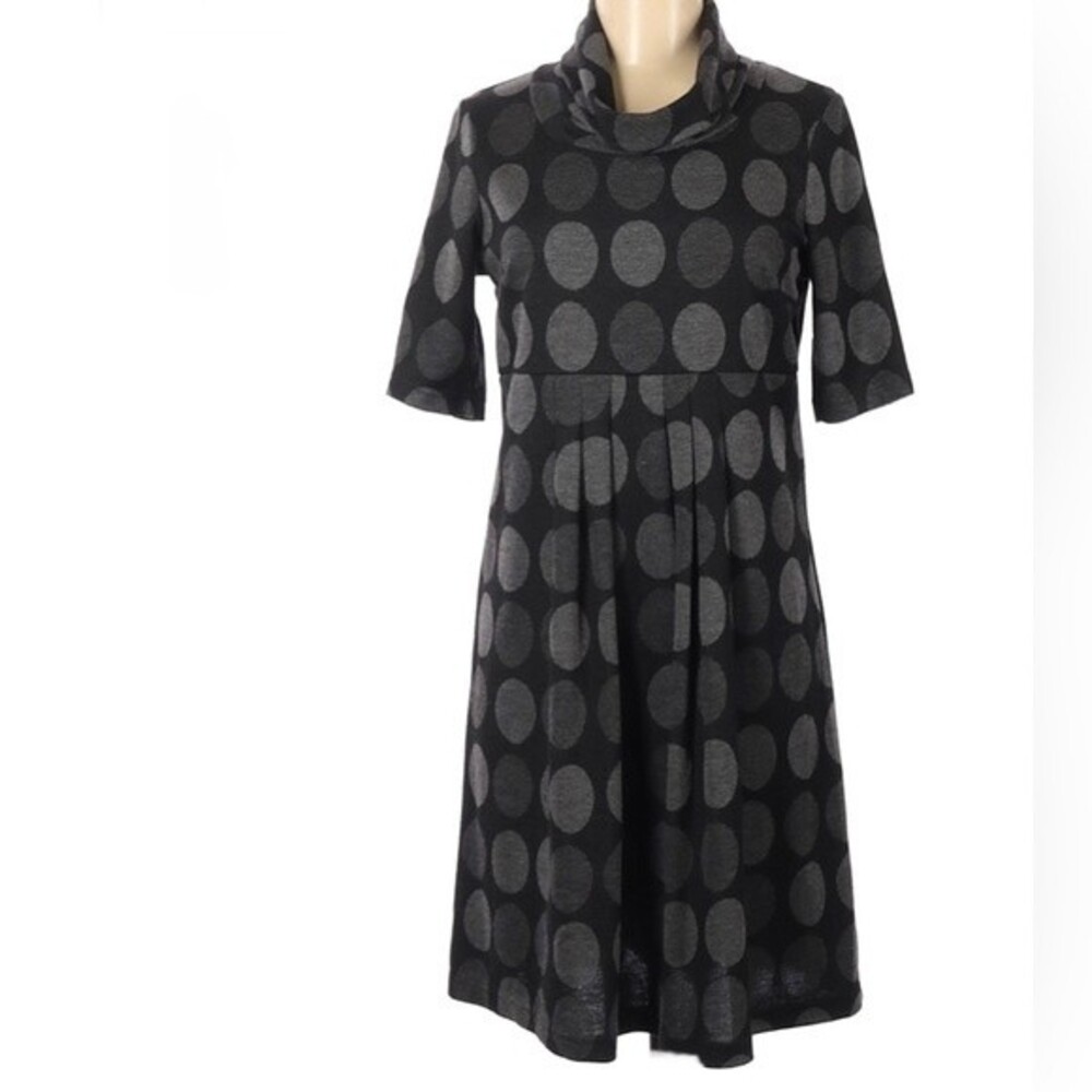Vintage Robbie Bee turtleneck polka dot sweater dress size 6